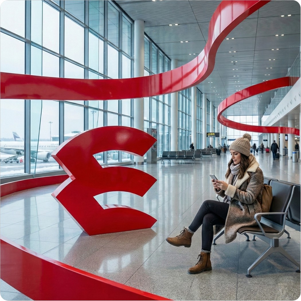 Çift duke udhëtuar me eSIM